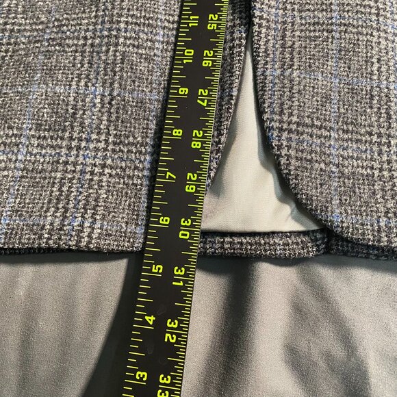 Lord & Taylor Fifth Avenue Collection Mens Blazer Jacket 40R Camel Hair Plaid - Picture 7 of 16